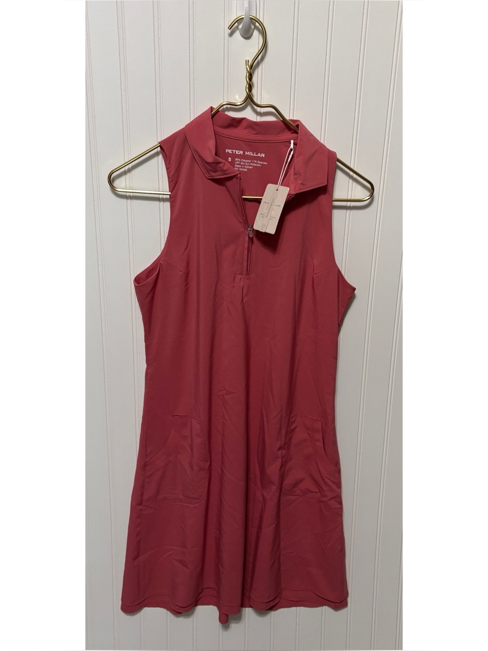 PETER MILLAR PINK Carner Lightweight Golf Dress Womens Size Small NEW WITH TAGS